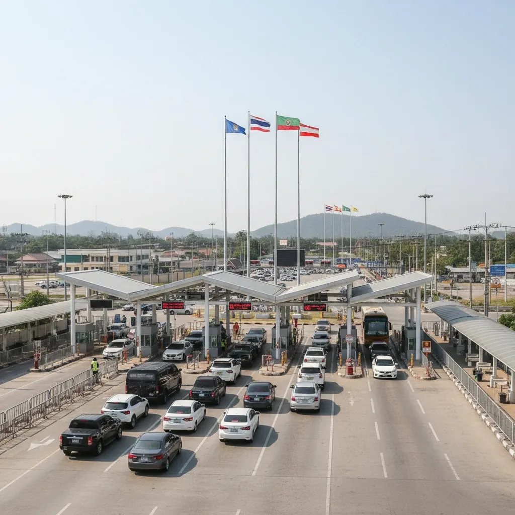 Four-Nation Border Crackdown Brings Long Delays at Thailand Crossings Through September