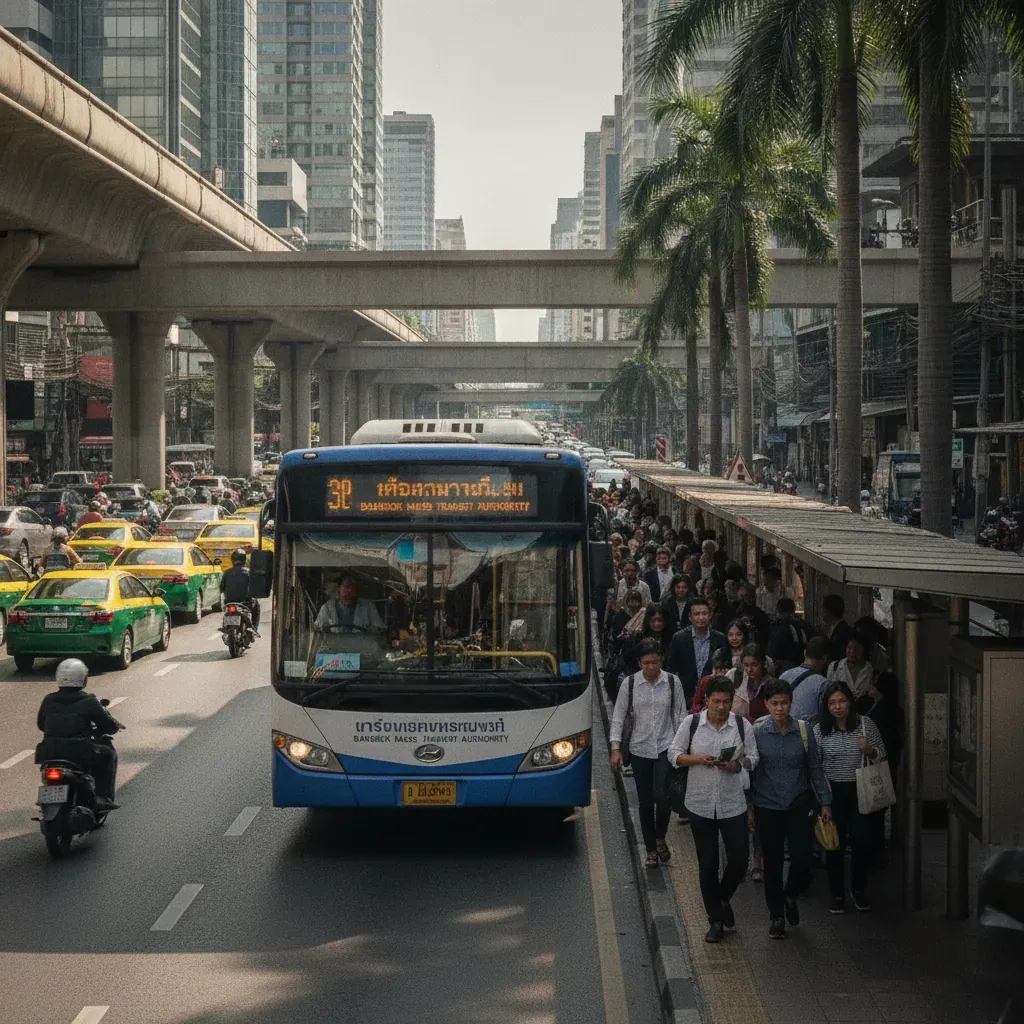 Bangkok Bus Captain Gigi's Megaphone Campaign Highlights Transit Enforcement Gaps