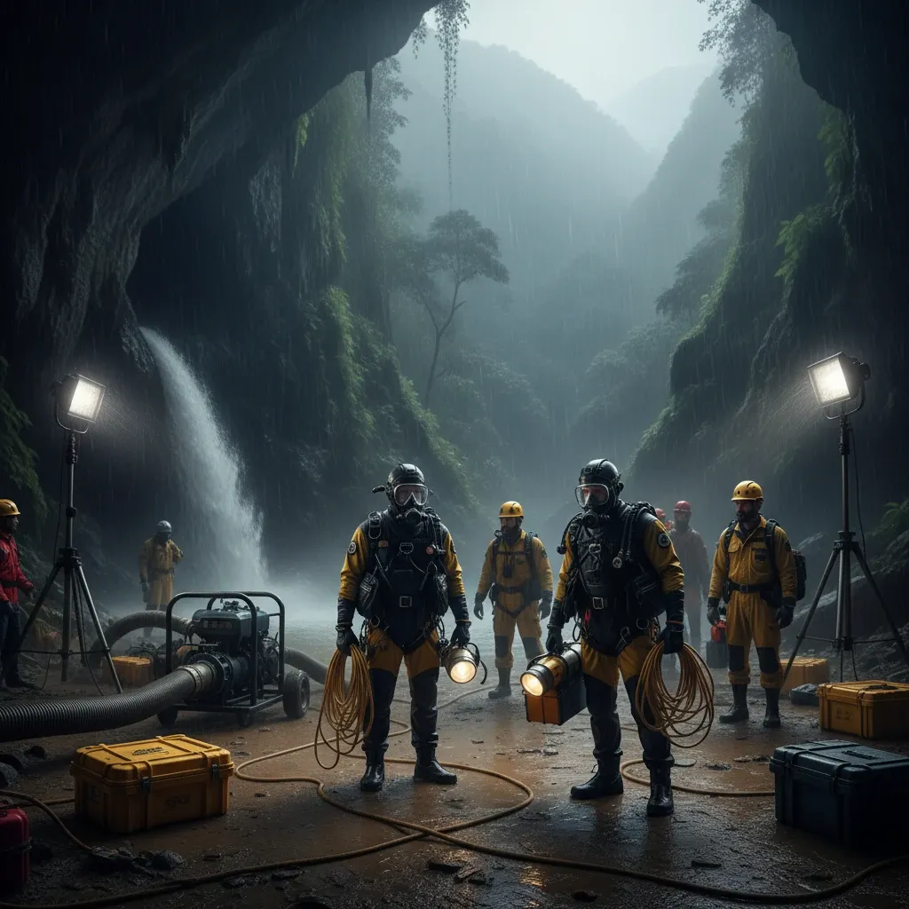 Thai Rescue Teams Battle Racing Waters in Laos Mine Crisis