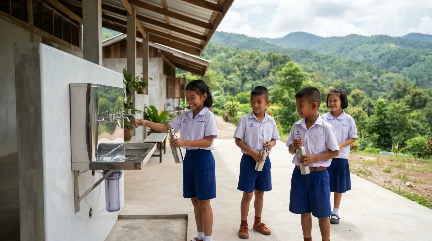 New Water Filters Installed at Chiang Rai School to Protect Students from Contamination